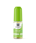Green e-liquid bottle labeled 'Fresh Mint - 10mg' by Bar Juice 5000 on a white background.