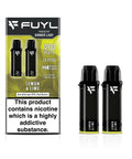 Fuyl vape pods packaging with lemon and lime flavor on a white background