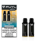 Fuyl Pineapple Ice vape pods packaging with two black vape pods on a white background.