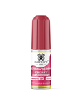 Red e-liquid bottle labeled 'Strawberry Cherry Raspberry - 20mg' by Bar Juice 5000 on a white background.