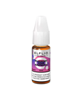 White e-liquid bottle labeled 'Blueberry Sour Raspberry- 20mg' by Elfbar Elfliq.