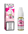 White e-liquid bottle and carton labeled 'Fizzy Cherry- 10mg' by Elfbar Elfliq.