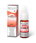 White e-liquid bottle and carton labeled 'Watermelon- 20mg' by Elfbar Elfliq.
