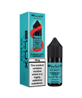 Black e-liquid bottle and carton labeled 'Blueberry Sour Raspberry - 10mg' by Elux Legend.