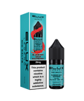 Black e-liquid bottle and carton labeled 'Blueberry Sour Raspberry - 20mg' by Elux Legend.