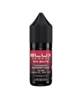 Black e-liquid bottle labeled 'Strawberry Raspberry Cherry - 10mg' by Elux Legend.