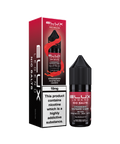 Black e-liquid bottle and carton labeled 'Strawberry Raspberry Cherry - 10mg' by Elux Legend.