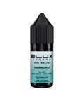 Black e-liquid bottle labeled 'Watermelon Ice - 10mg' by Elux Legend.