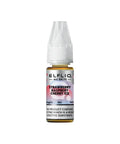White e-liquid bottle labeled 'Strawberry Raspberry Cherry Ice- 20mg' by Elfbar Elfliq.