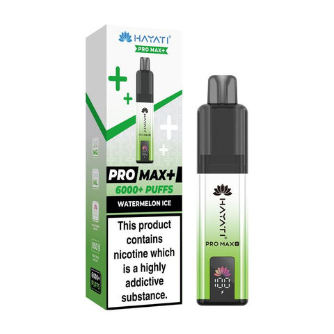 A green and white vape device with a same colour carton labeled 'Fruit Twist' by Hayati Pro Max+ 6000.