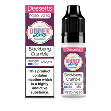 Load image into Gallery viewer, Dinner Lady Blackberry Crumble 6mg 50:50 E-Liquid
