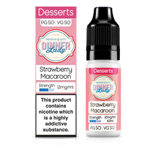 Load image into Gallery viewer, Dinner Lady Strawberry Macaroon 12mg 50:50 E-Liquid
