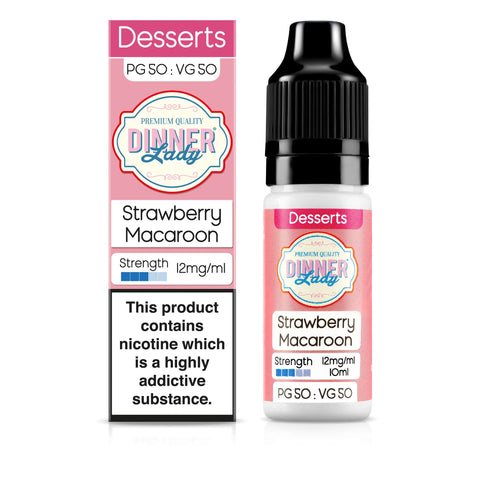 Dinner Lady Strawberry Macaroon 50:50 12mg 10ml