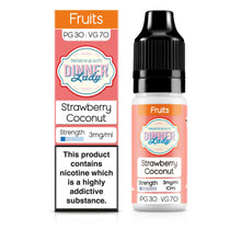 Load image into Gallery viewer, Dinner Lady Strawberry Coconut 30:70 3mg 10ml
