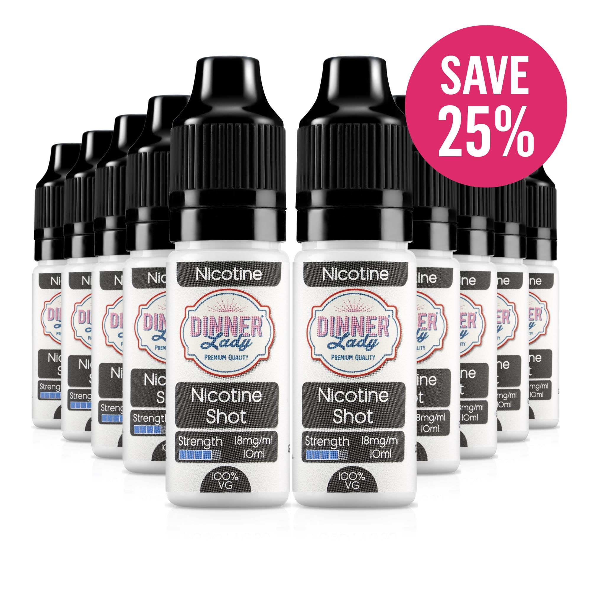 10 Bottles Nicotine Shot 18mg