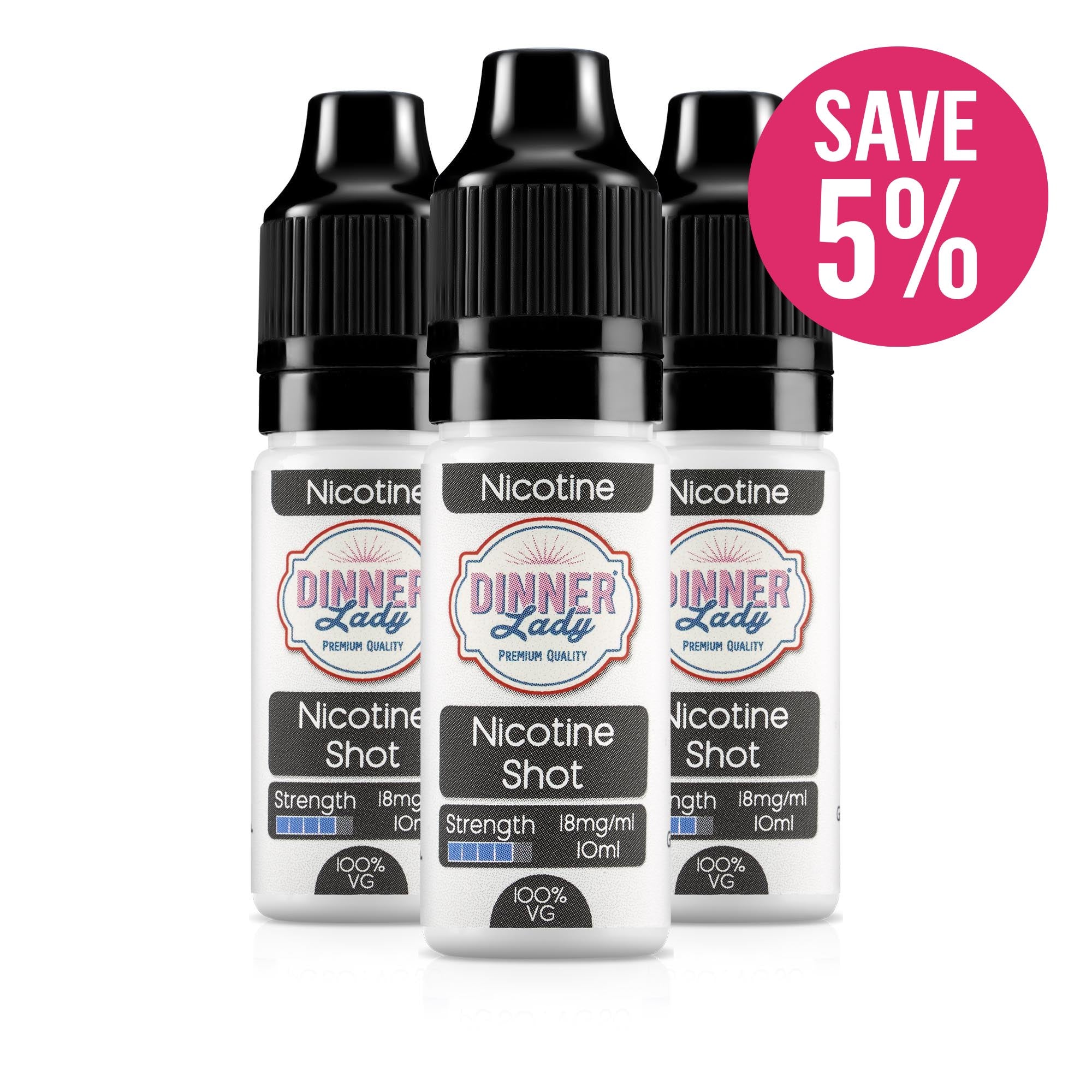 3 Bottles Nicotine Shot 18mg