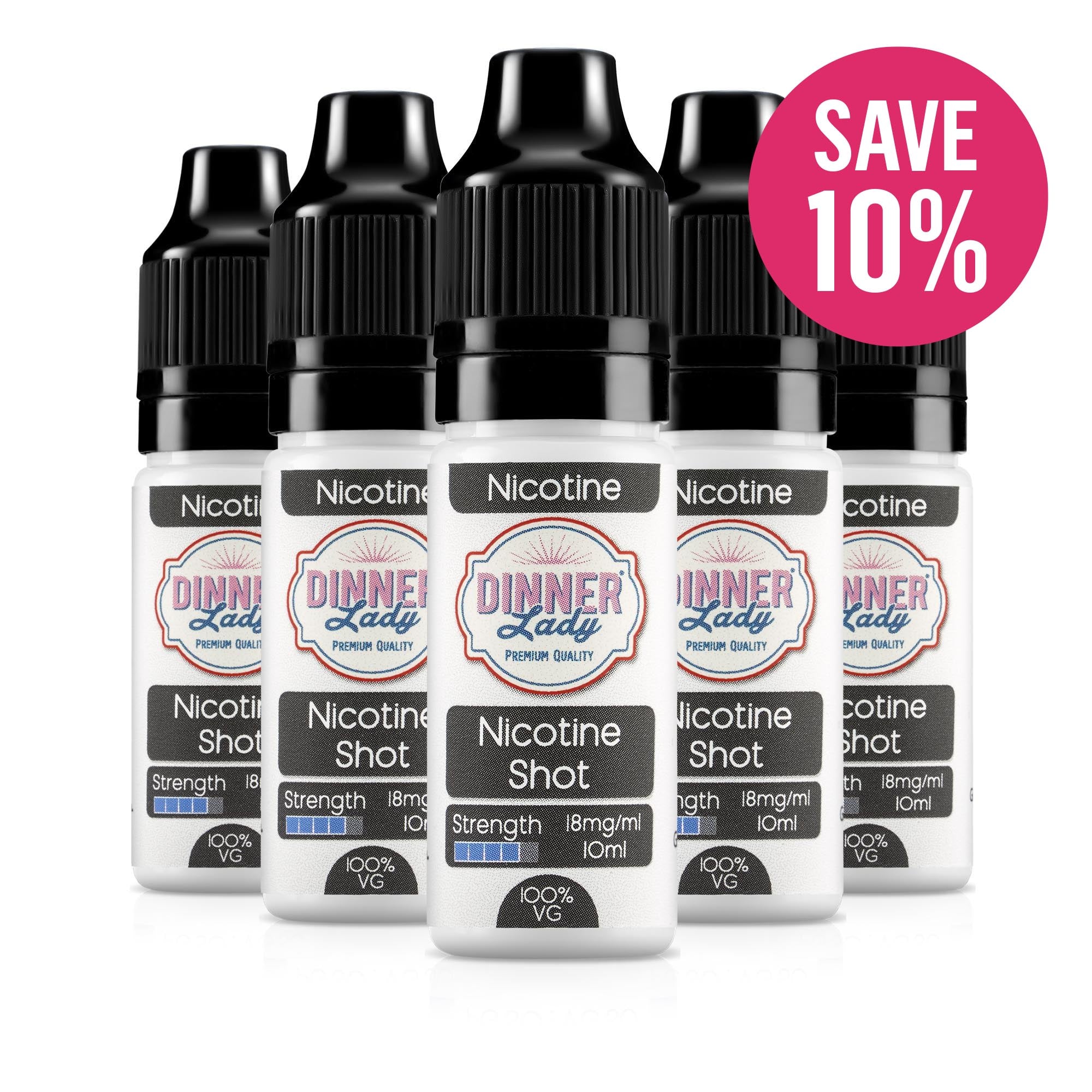 5 Bottles Nicotine Shot 18mg