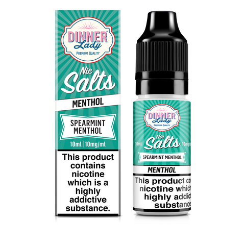 Spearmint Menthol Nic Salts 50:50 10ml E-Liquid Dinner Lady Spearmint Menthol Nic Salts 50:50 10ml E-Liquid Dinner Lady