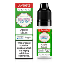 Load image into Gallery viewer, Dinner Lady Apple Sours 30:70 3mg 10ml 
