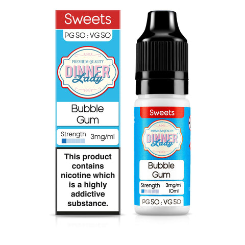 Bubble Gum 50:50 10ml E-Liquid | 4 for 10 Dinner Lady Bubble Gum 50:50 10ml E-Liquid | 4 for 10 Dinner Lady