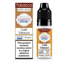 Load image into Gallery viewer, Dinner Lady Cafe Tobacco 18mg 50:50 E-Liquid
