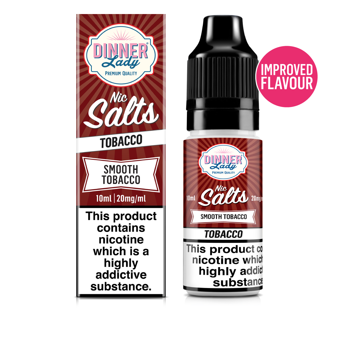 Smooth Tobacco Nic Salts 50:50 10ml E-Liquid – Dinner Lady