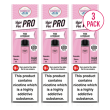 Load image into Gallery viewer, Three Pack - Dinner Lady Pink Lemonade Disposable Vape Pen Pro
